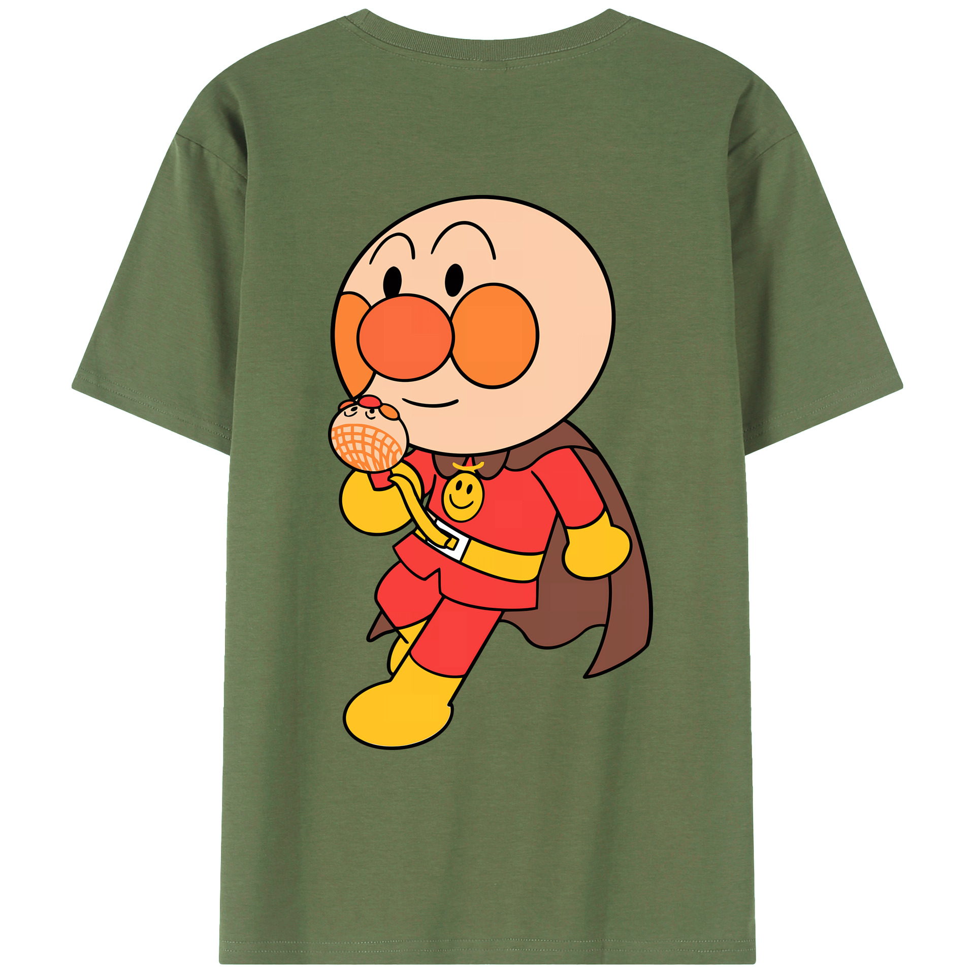 （画像用） アンパンマン Anpanman 綿100％ メンズ半袖Tシャツ（バックプリント） 通気性